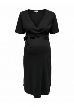 ONLY MATERNITY Donna OLMMAY WRAP DRESS - Vestito Di Maglina - Black