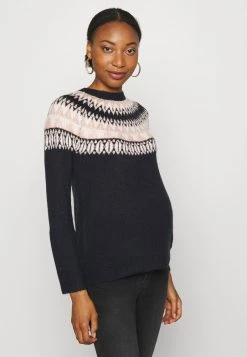 ONLY MATERNITY Donna OLMABELONE - Maglione - Night Sky/cloud Dancer/misty Rose