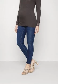 ONLY MATERNITY Donna OLMDAISY LIFE PUSHUP - Jeans Skinny Fit - Dark Blue Denim