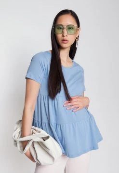 ONLY MATERNITY Donna OLMAYCA PEPLUM - T-shirt Basic - Allure -Negozio al dettaglio ONLY MATERNITY da1ddade70564852bfa850ab77531212