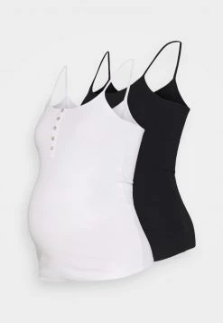 ONLY MATERNITY Donna OLMNESSA BUTTON 2 PACK - Top - Black/white -Negozio al dettaglio ONLY MATERNITY e09a65e3053d4293b2550a12e9bbd7da
