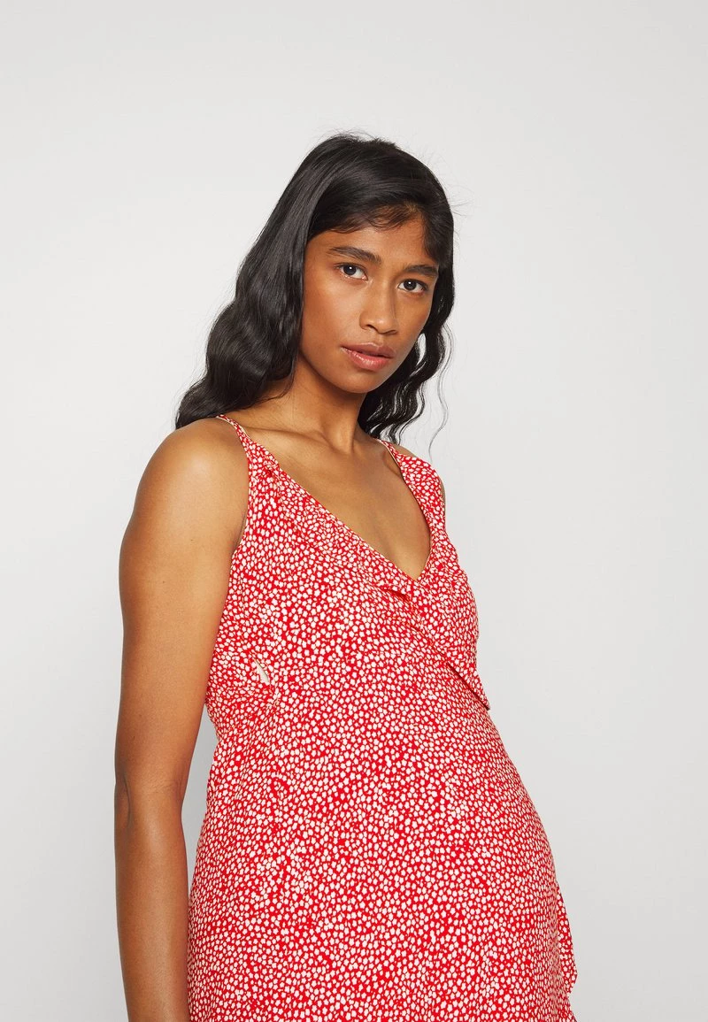 ONLY MATERNITY Donna OLMNOVA LIFE STRAP WRAP DRESS - Vestito Estivo - High Risk Red 6 ONLY MATERNITY Donna OLMNOVA LIFE STRAP WRAP DRESS - Vestito Estivo - High Risk Red - immagine 4