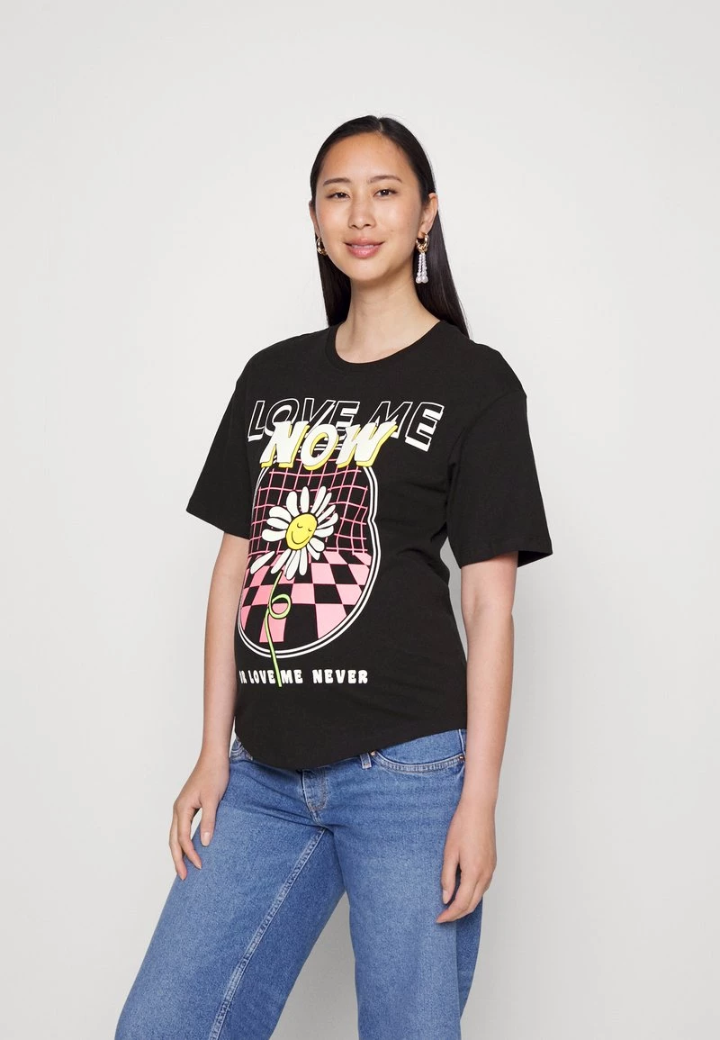 ONLY MATERNITY Donna OLMFENJA BLOOM - T-shirt Con Stampa - Black 3 ONLY MATERNITY Donna OLMFENJA BLOOM - T-shirt Con Stampa - Black
