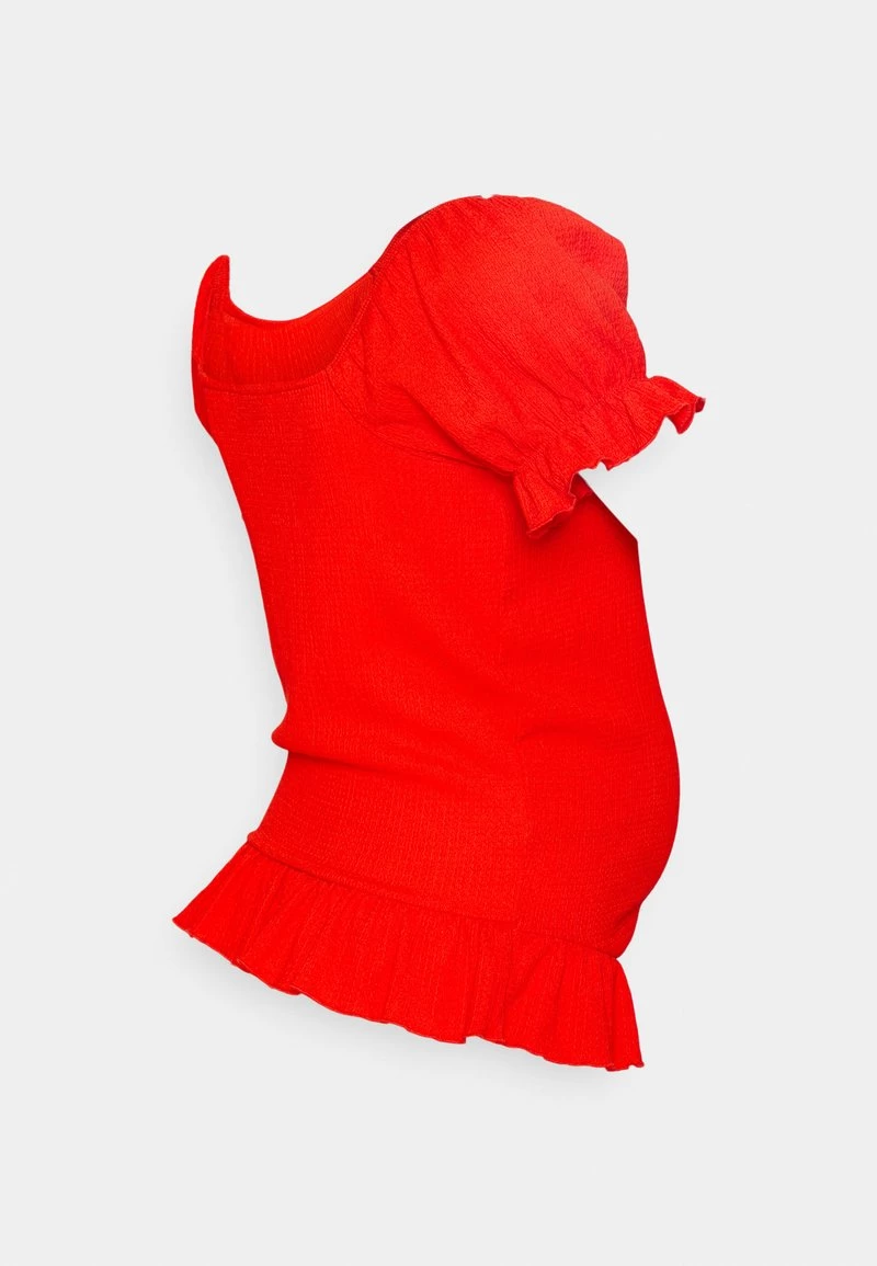 ONLY MATERNITY Donna OLMMILLE PUFF - T-shirt Con Stampa - Fiery Red 4 ONLY MATERNITY Donna OLMMILLE PUFF - T-shirt Con Stampa - Fiery Red - immagine 2