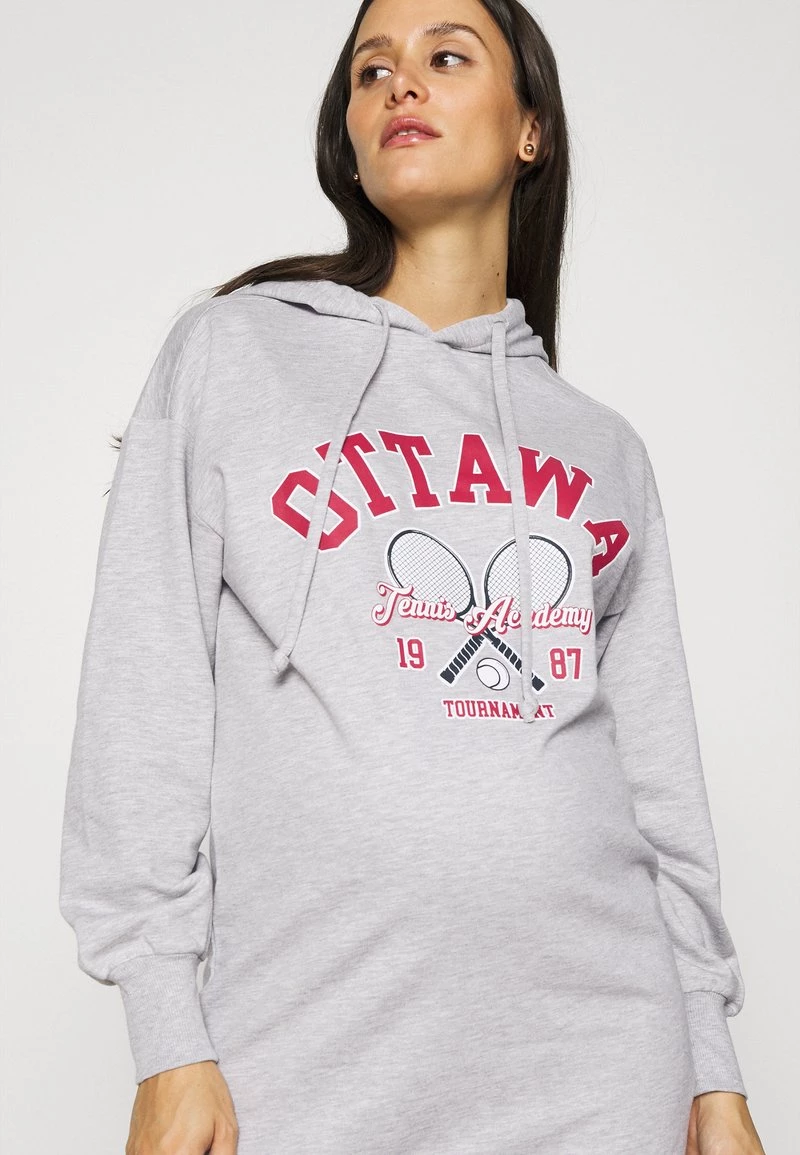 ONLY MATERNITY Donna OLMDREAMER LIFE TUNIC HOOD - Vestito Di Maglina - Light Grey Melange 6 ONLY MATERNITY Donna OLMDREAMER LIFE TUNIC HOOD - Vestito Di Maglina - Light Grey Melange - immagine 4