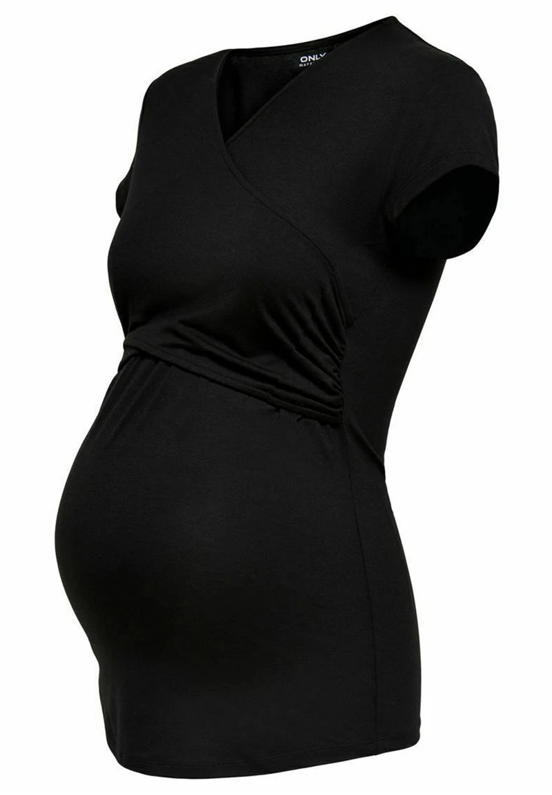 ONLY MATERNITY Donna OLMLISA MATERNITY WRAP - T-shirt Basic - Black 4 ONLY MATERNITY Donna OLMLISA MATERNITY WRAP - T-shirt Basic - Black - immagine 2
